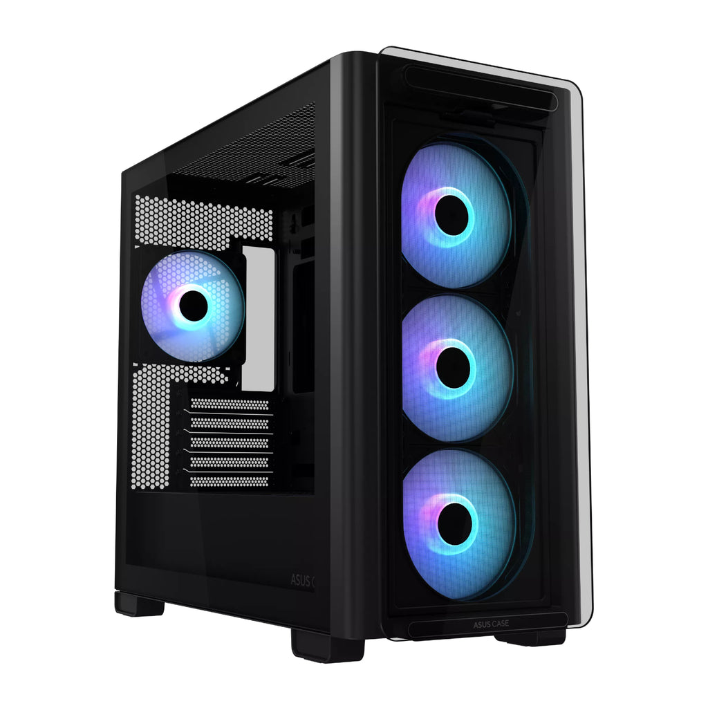 ASUS A23 PLUS Micro-ATX PC Case | Tempered Glass | 4 Pre-Installed ARGB Fans | 360mm Radiator Support | 380mm GPU Support