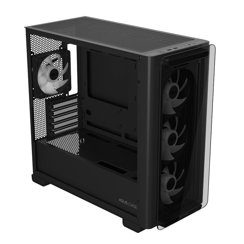 ASUS A23 PLUS Micro-ATX PC Case | Tempered Glass | 4 Pre-Installed ARGB Fans | 360mm Radiator Support | 380mm GPU Support