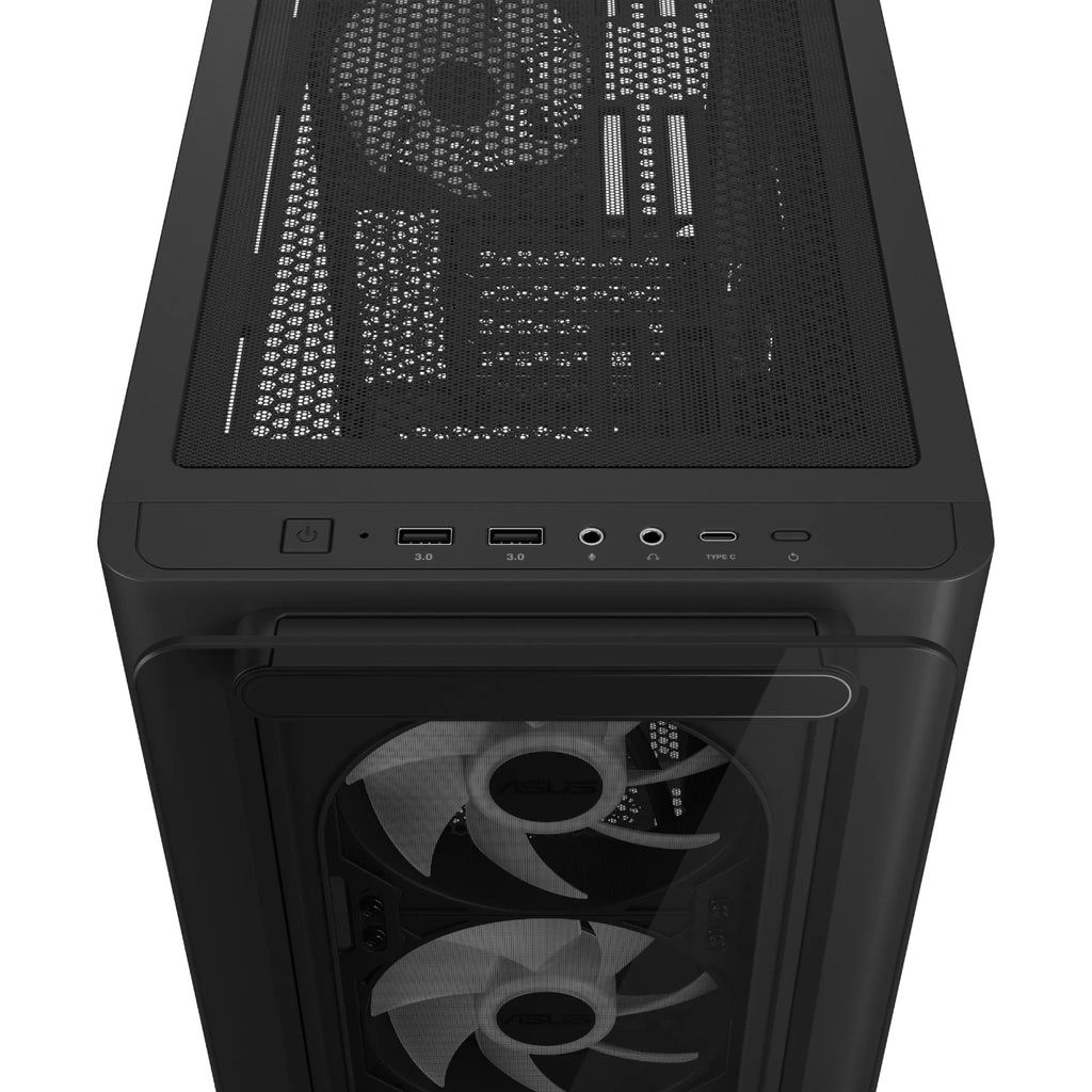 ASUS A23 PLUS Micro-ATX PC Case | Tempered Glass | 4 Pre-Installed ARGB Fans | 360mm Radiator Support | 380mm GPU Support