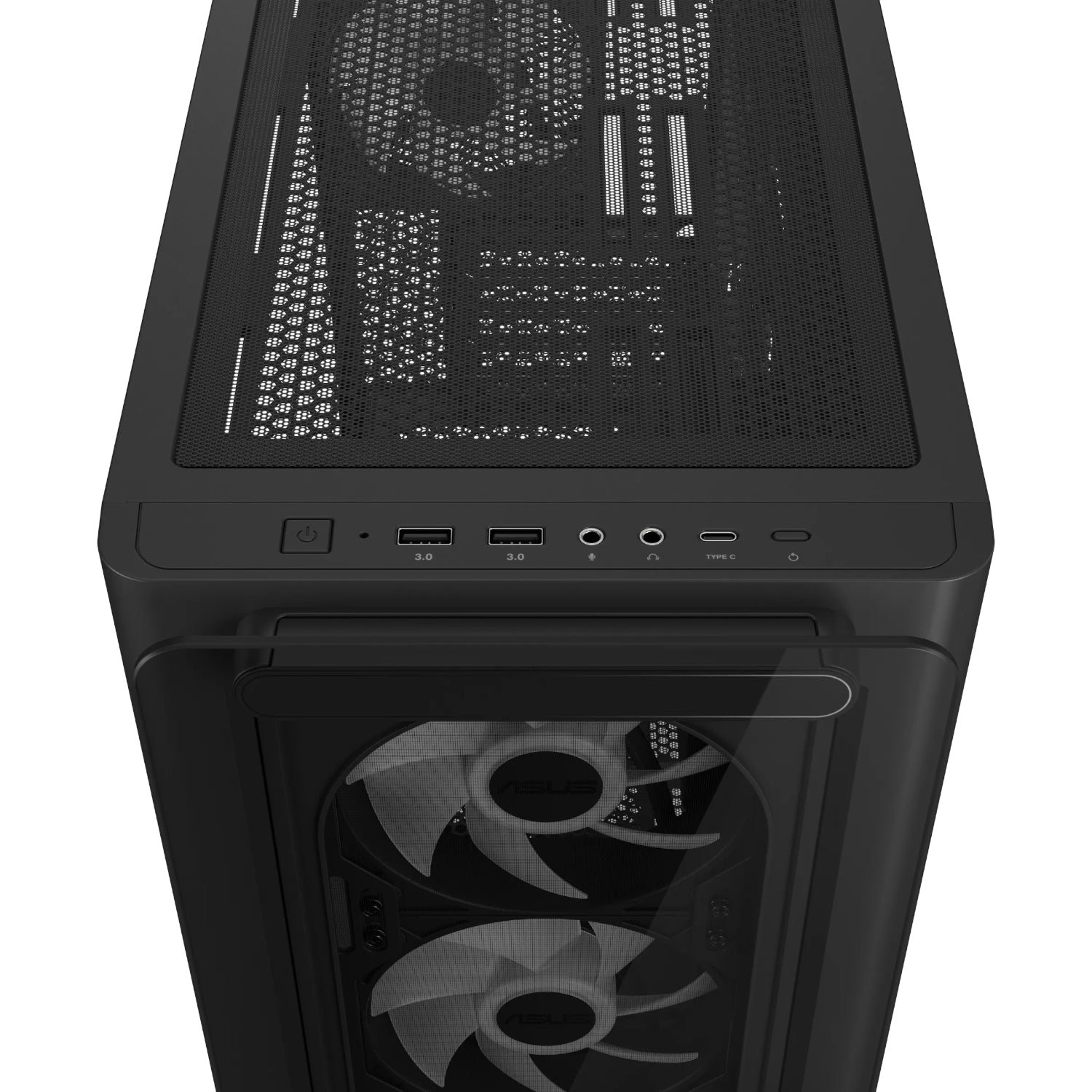 ASUS A23 PLUS Micro-ATX PC Case | Tempered Glass | 4 Pre-Installed ARGB Fans | 360mm Radiator Support | 380mm GPU Support