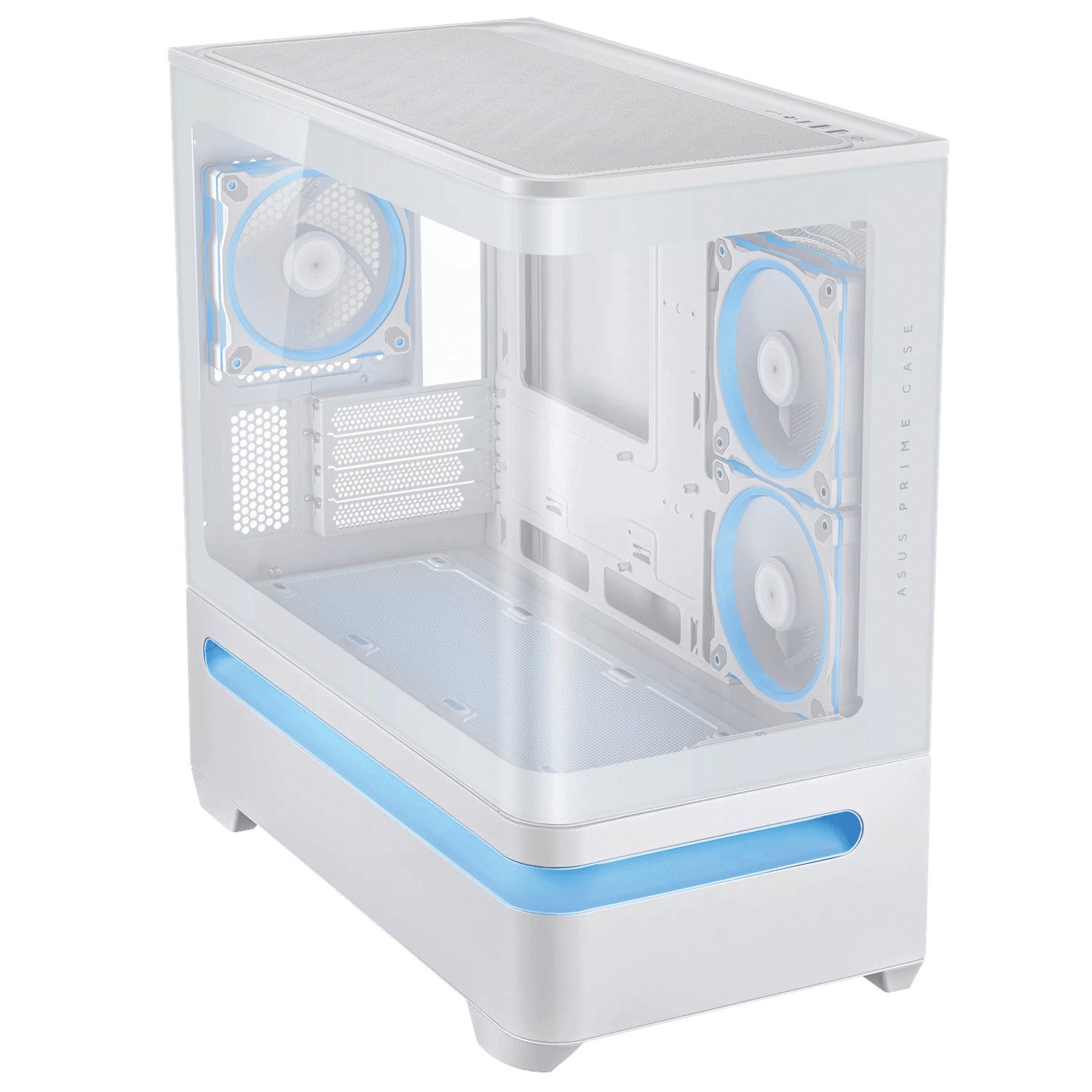 ASUS Prime AP202 ARGB Micro-ATX PC Case | Curved Tempered Glass | 420mm GPU Support | 360mm Radiator | 3× ARGB Fans | USB-C 20Gbps