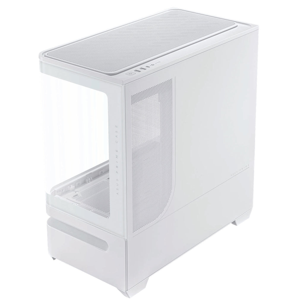ASUS Prime AP202 ARGB Micro-ATX PC Case | Curved Tempered Glass | 420mm GPU Support | 360mm Radiator | 3× ARGB Fans | USB-C 20Gbps
