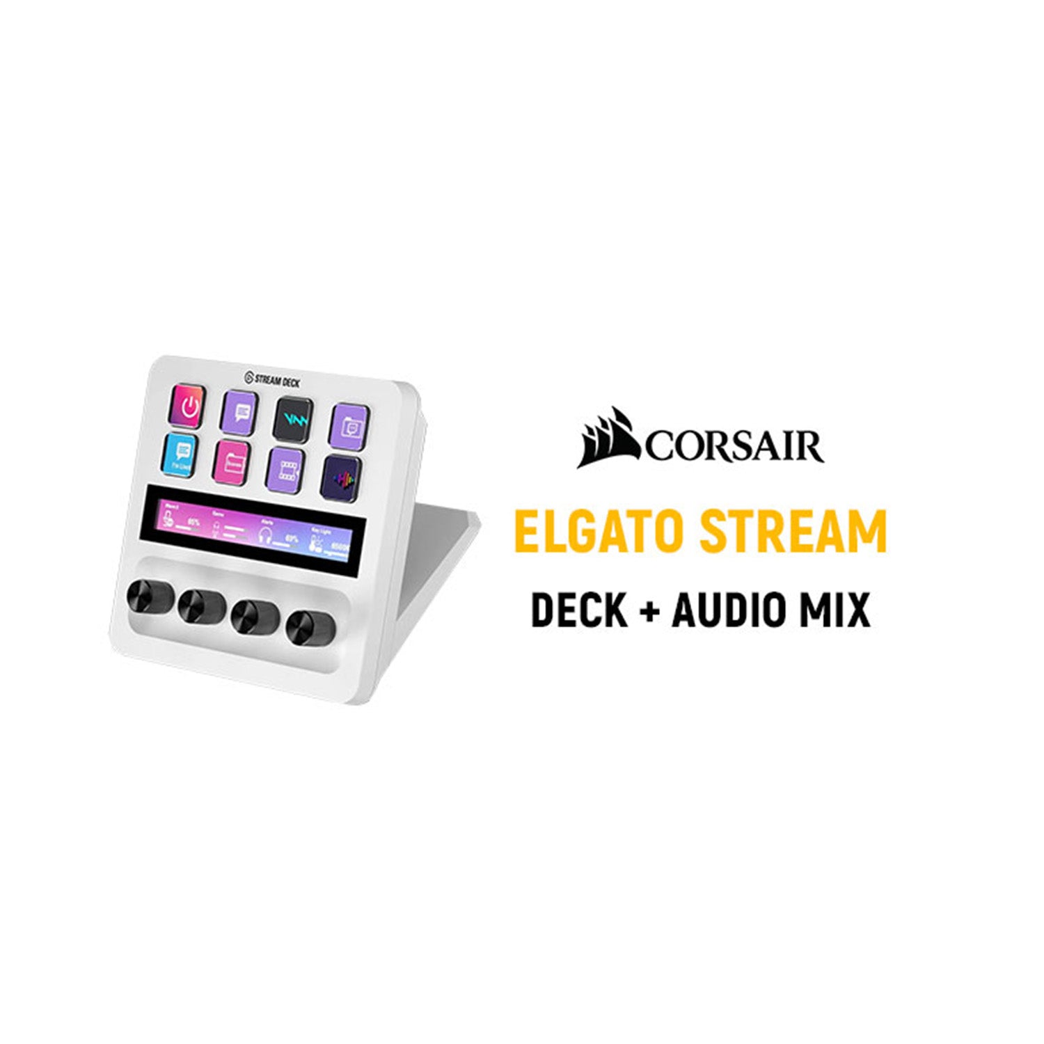 Elgato Stream Deck + (Plus) 8-Key LCD USB White Studio Controller Keyboard