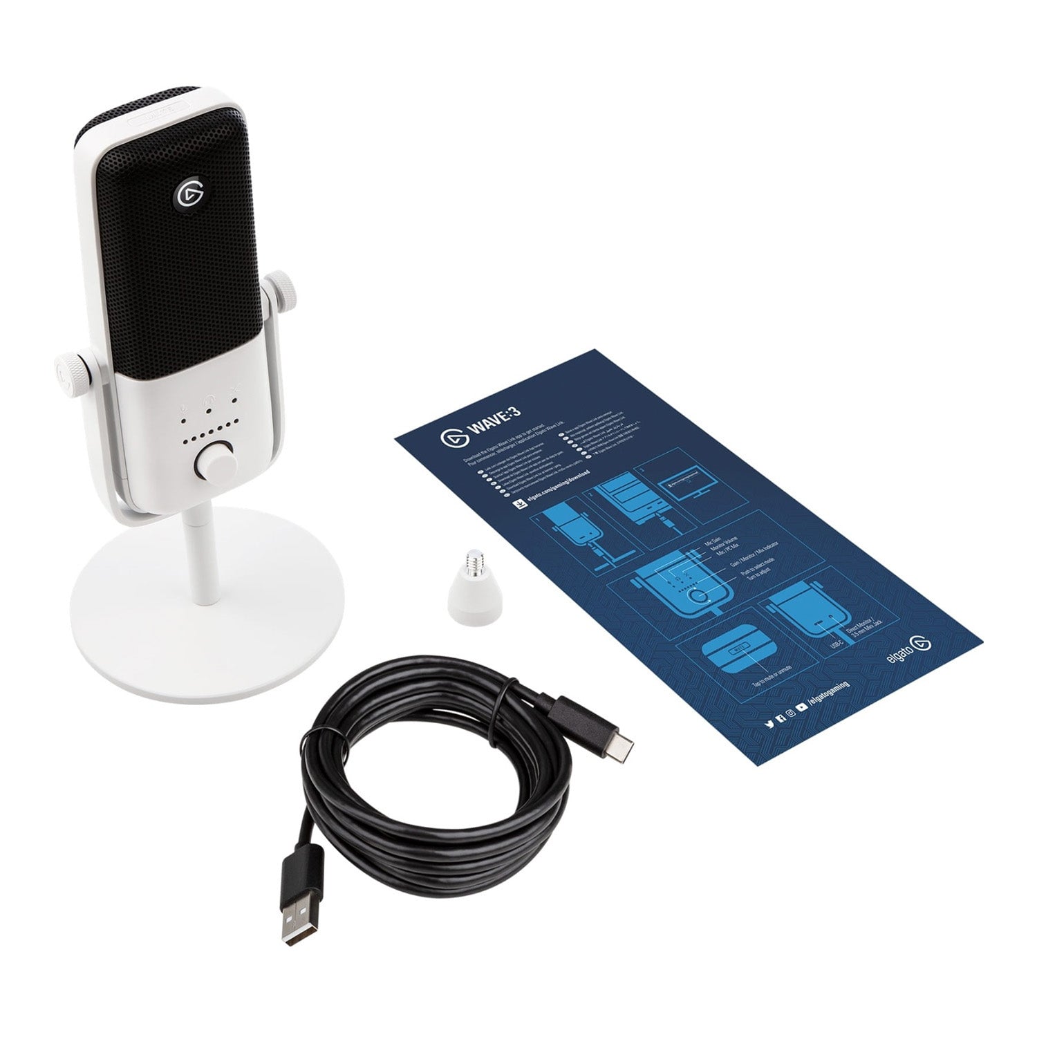 Elgato Wave 3 White Premier Microphone