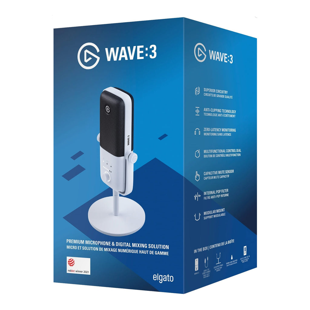 Elgato Wave 3 White Premier Microphone