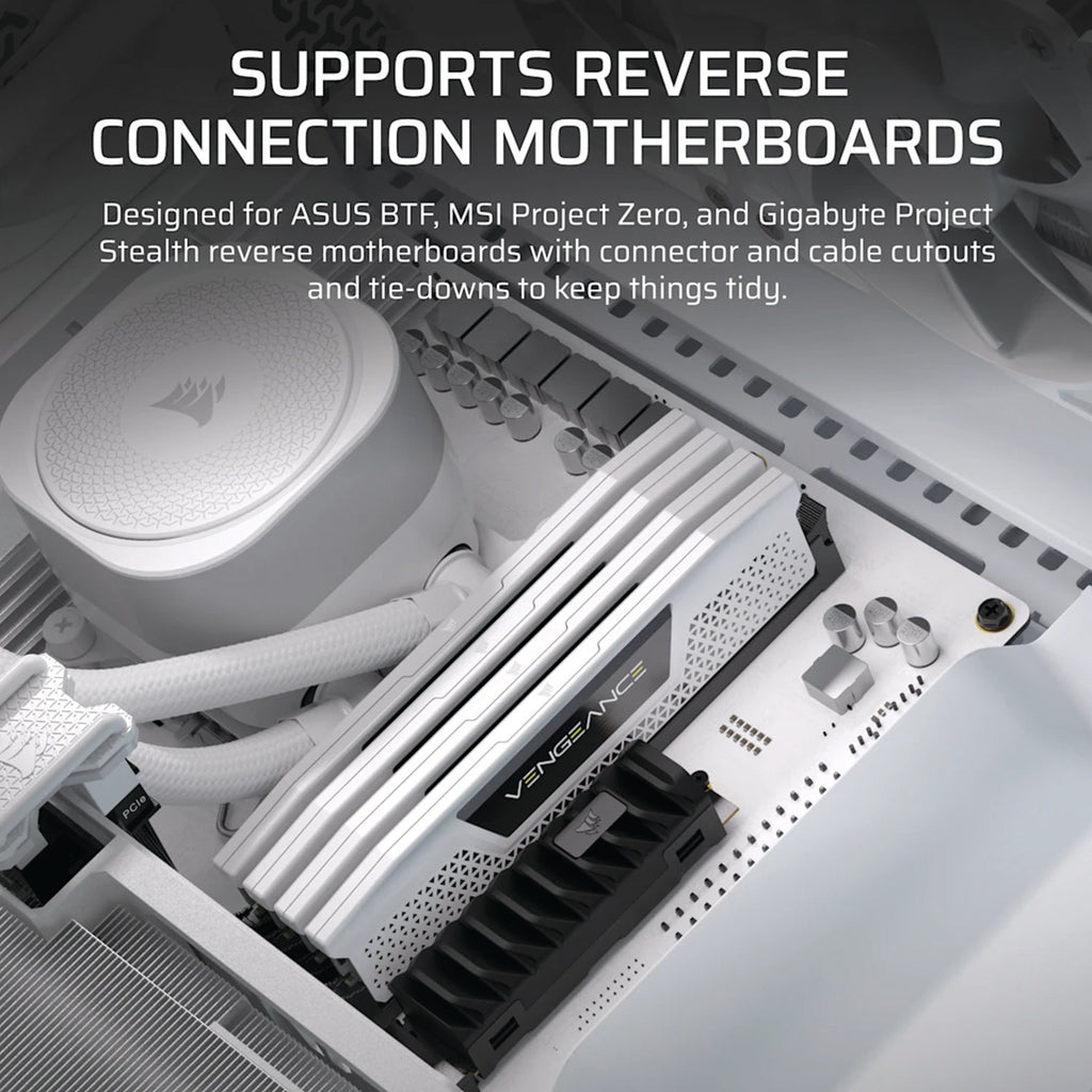 Corsair FRAME 5000D RS ARGB High-Airflow Mid-Tower PC Case - White