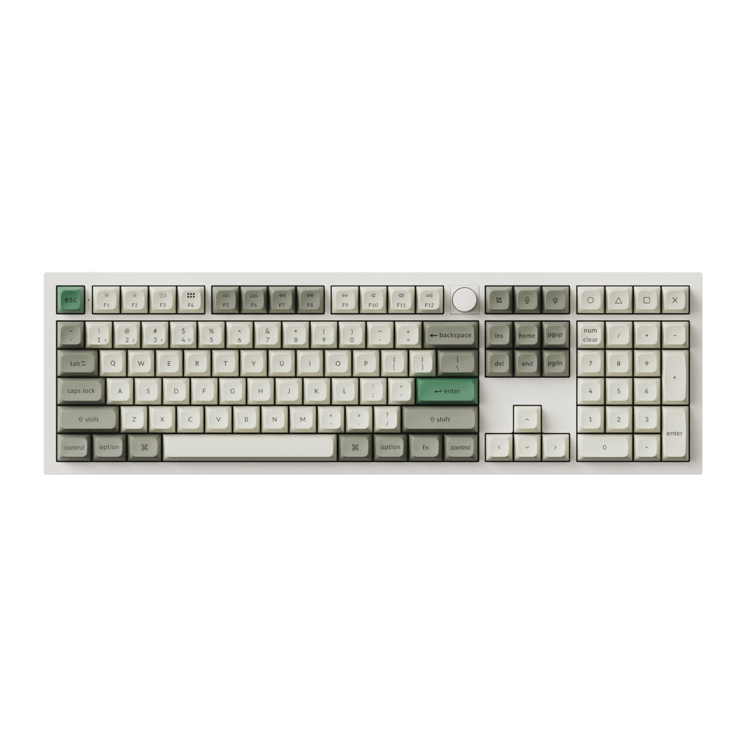 Keychron Q6 Max QMK/VIA Wireless Custom Mechanical Keyboard KSA Gateron Red Jupiter Switches – Shell White