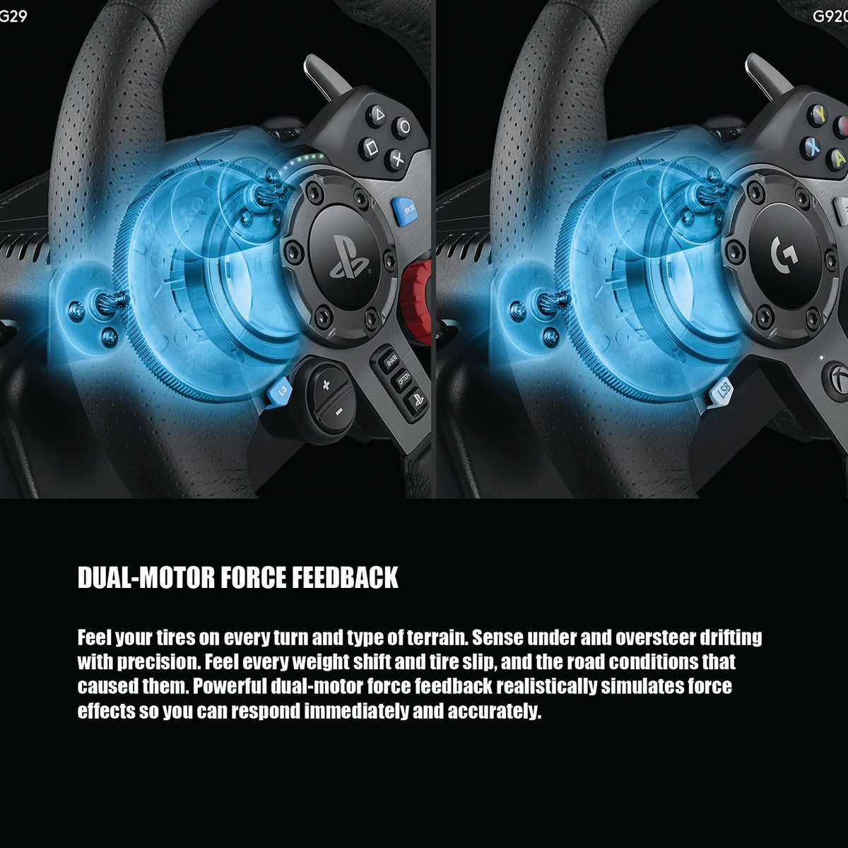 Logitech G29 Driving Force Racing Wheel & Pedals | 900° Rotation | Dual-Motor Force Feedback | PS5, PS4, PS3 & PC