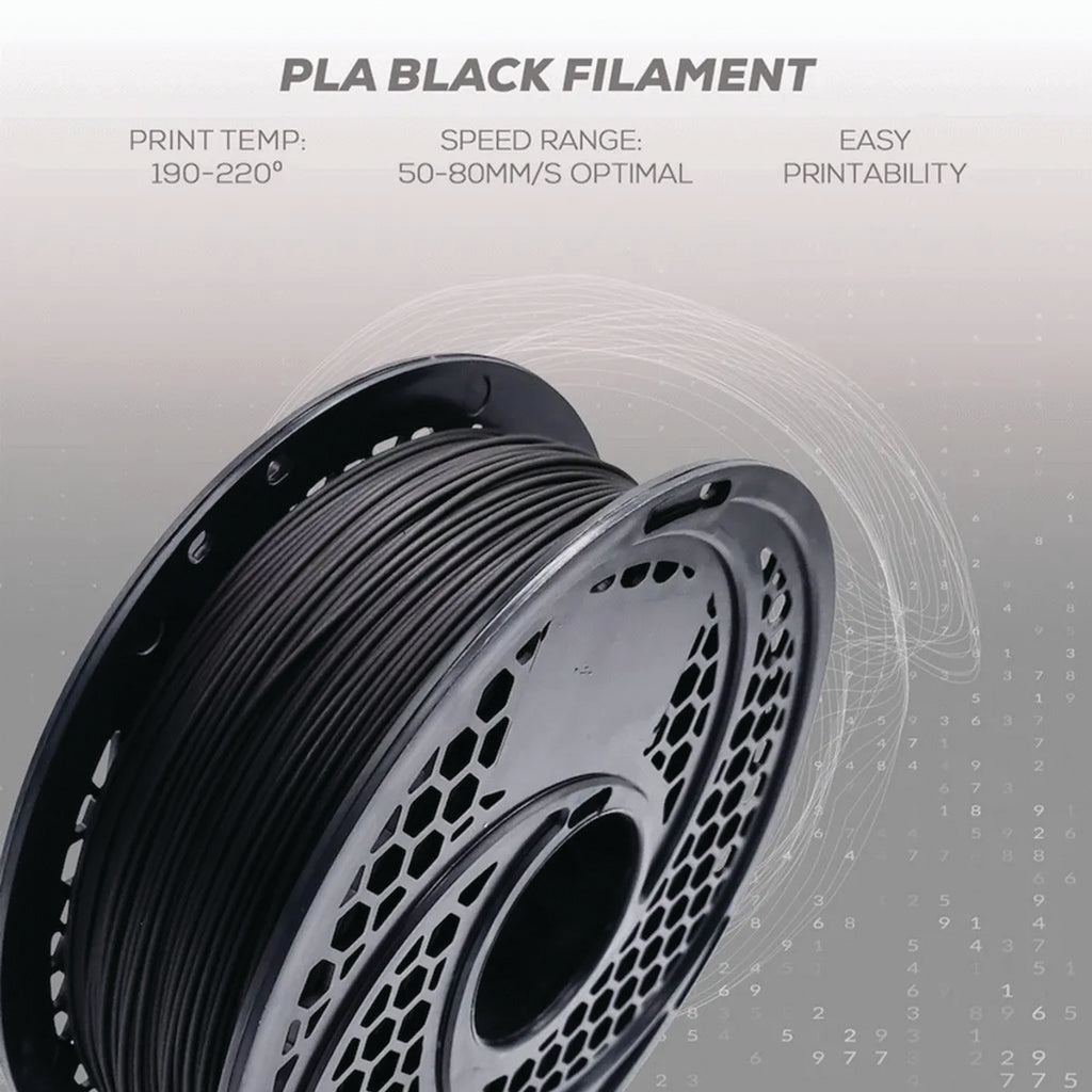 SA Filament PLA 1.75mm 1kg Black | FDM 3D Printer Filament | ±0.05mm Tolerance