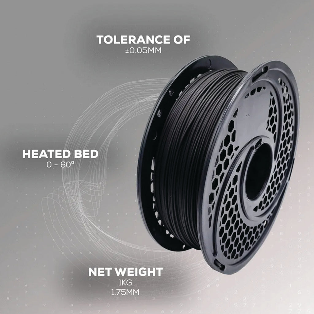 SA Filament PLA 1.75mm 1kg Black | FDM 3D Printer Filament | ±0.05mm Tolerance