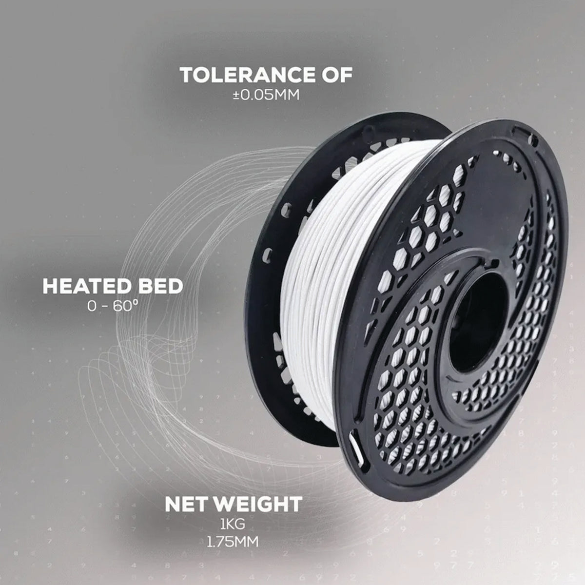 SA Filament PLA 1.75mm 1kg White | FDM 3D Printer Filament | ±0.05mm Tolerance