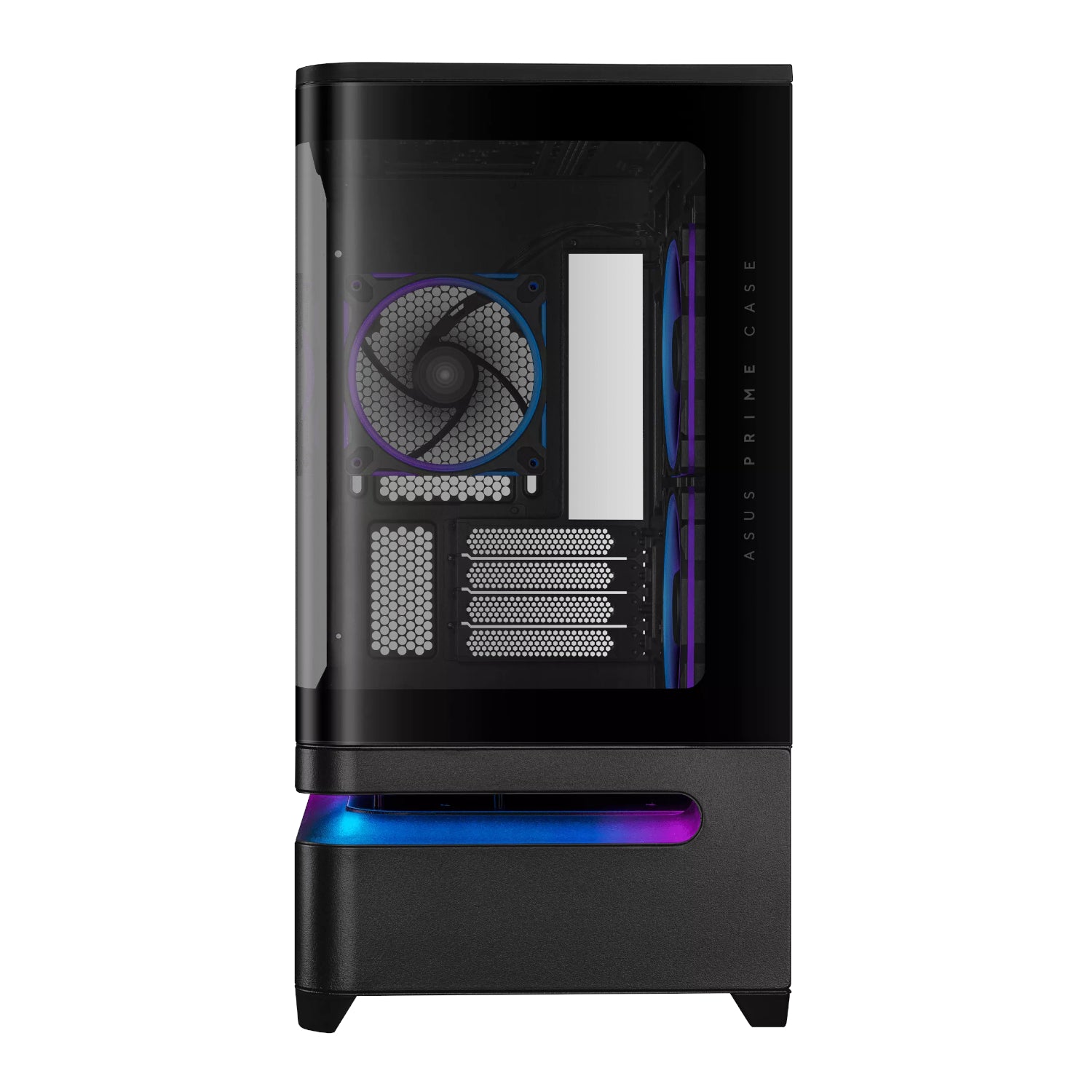 ASUS Prime AP202 ARGB Micro-ATX PC Case | Curved Tempered Glass | 420mm GPU Support | 360mm Radiator | 3× ARGB Fans | USB-C 20Gbps - Black