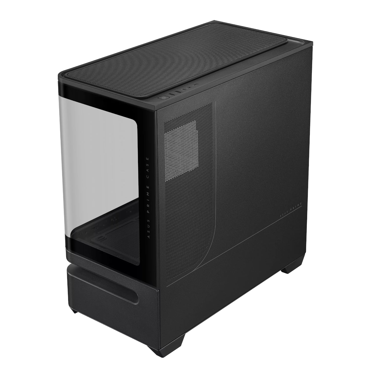 ASUS Prime AP202 ARGB Micro-ATX PC Case | Curved Tempered Glass | 420mm GPU Support | 360mm Radiator | 3× ARGB Fans | USB-C 20Gbps - Black