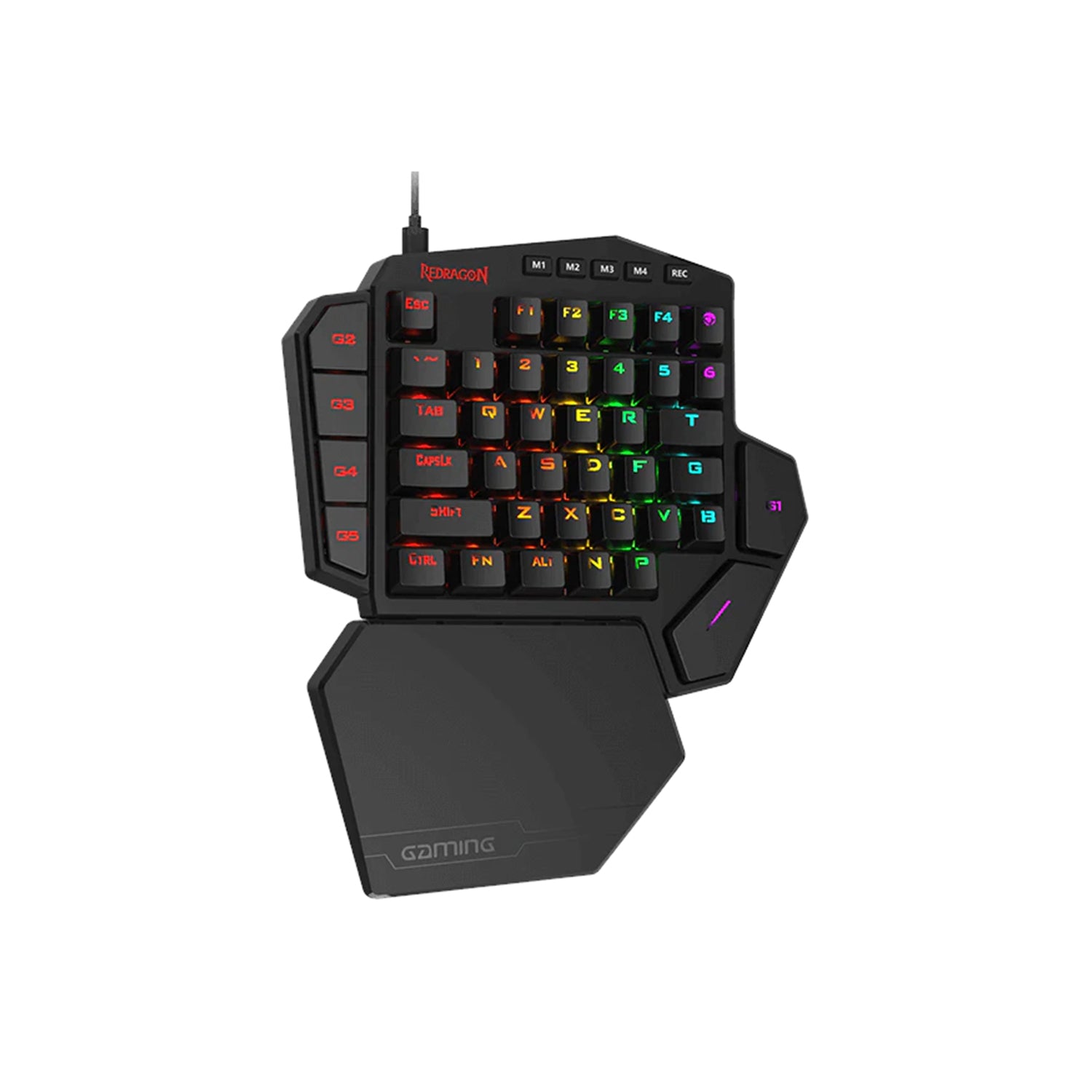 REDRAGON Diti Elite Pro One-Handed RGB Wireless Mechanical Gaming Keyboard – Black