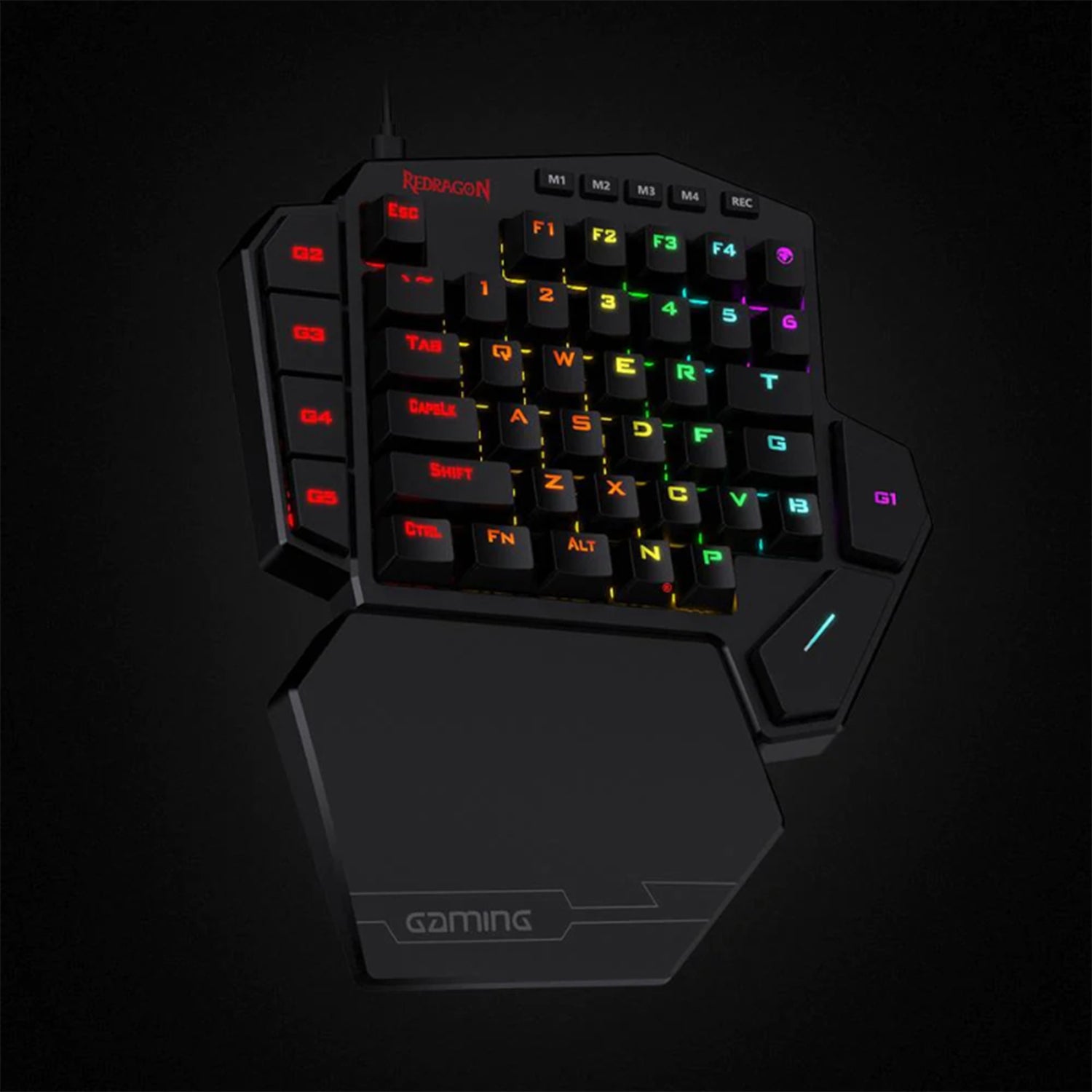 REDRAGON Diti Elite Pro One-Handed RGB Wireless Mechanical Gaming Keyboard – Black