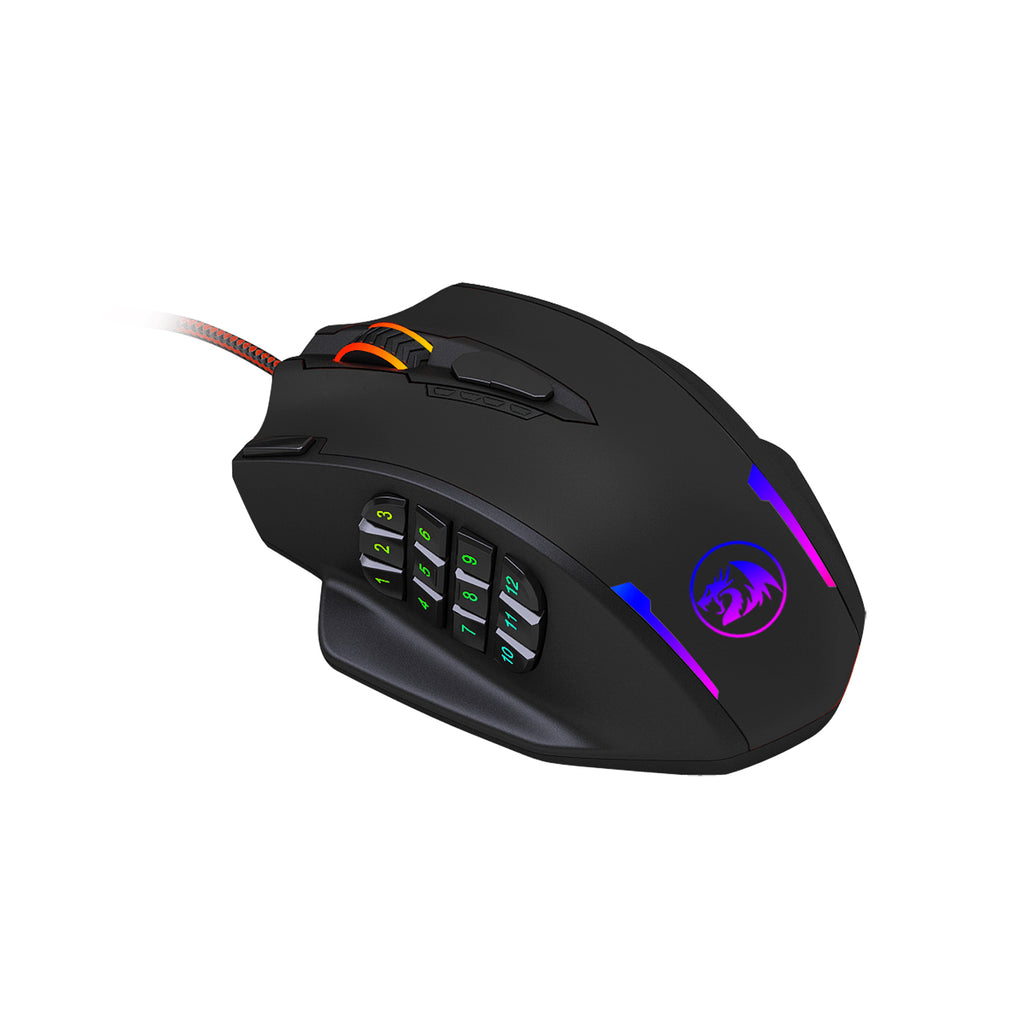 REDRAGON IMPACT 12400DPI MMO Gaming Mouse – Black