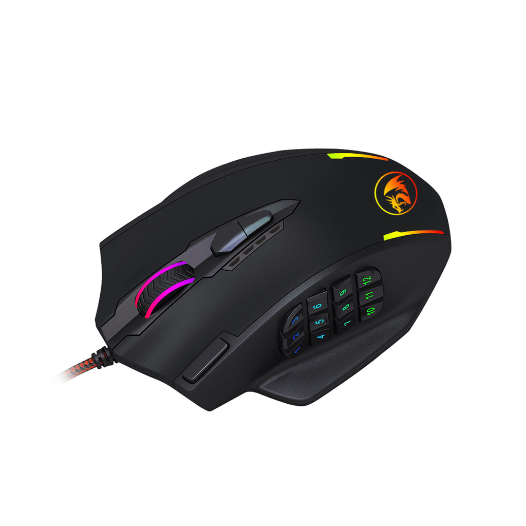 REDRAGON IMPACT 12400DPI MMO Gaming Mouse – Black