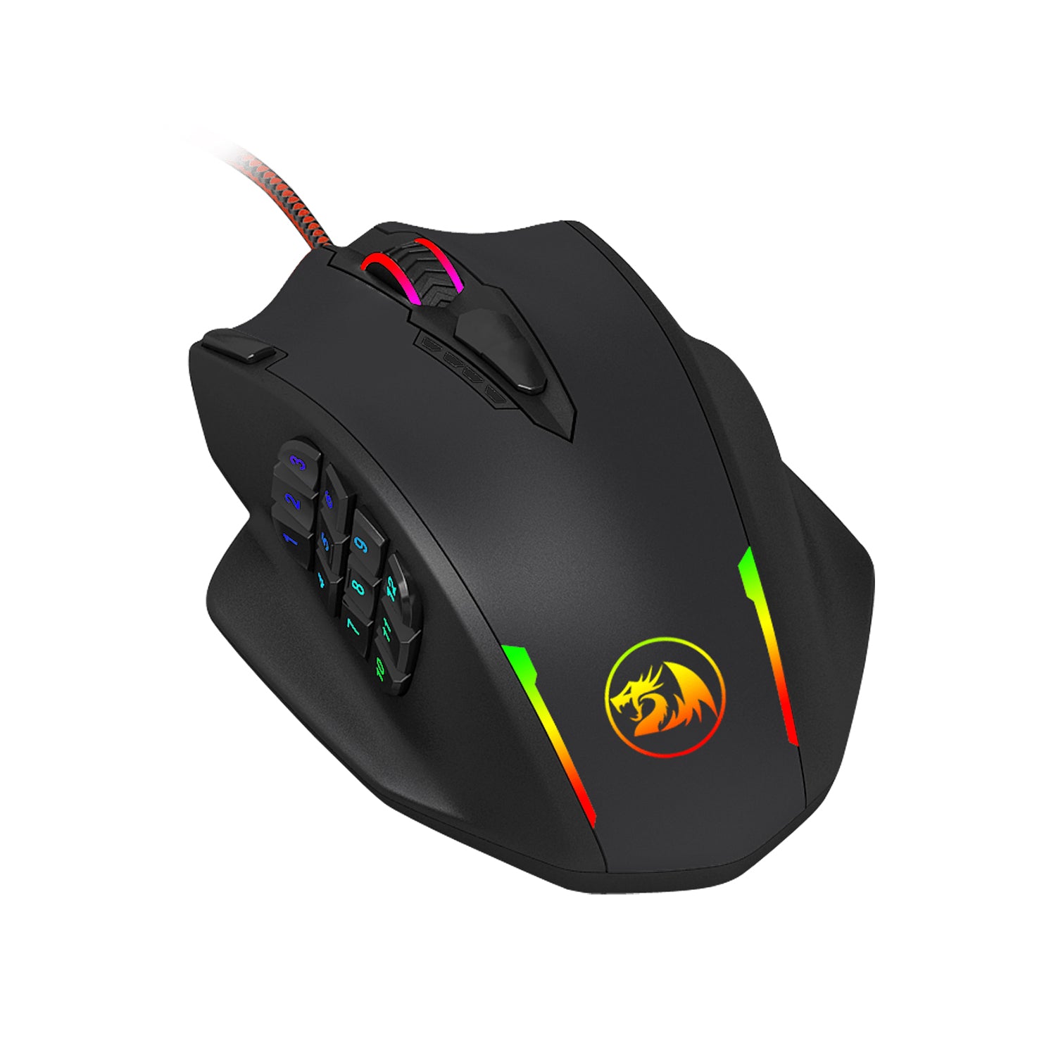 REDRAGON IMPACT 12400DPI MMO Gaming Mouse – Black