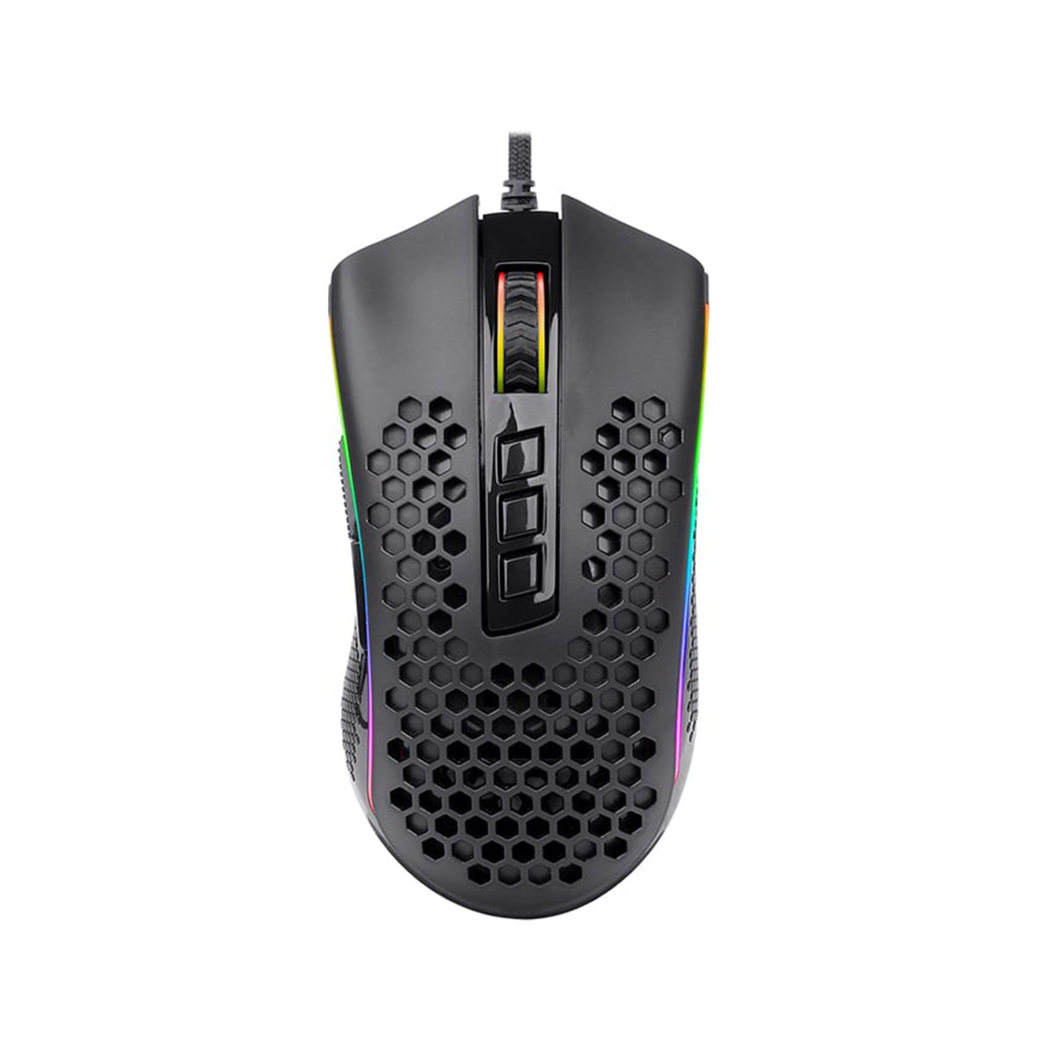 REDRAGON STORM 12400DPI 7 Buttons|Ergonomic Design|P3327 Optical Sensor|Lightweight Body|RGB Backlit gaming Mouse – Black
