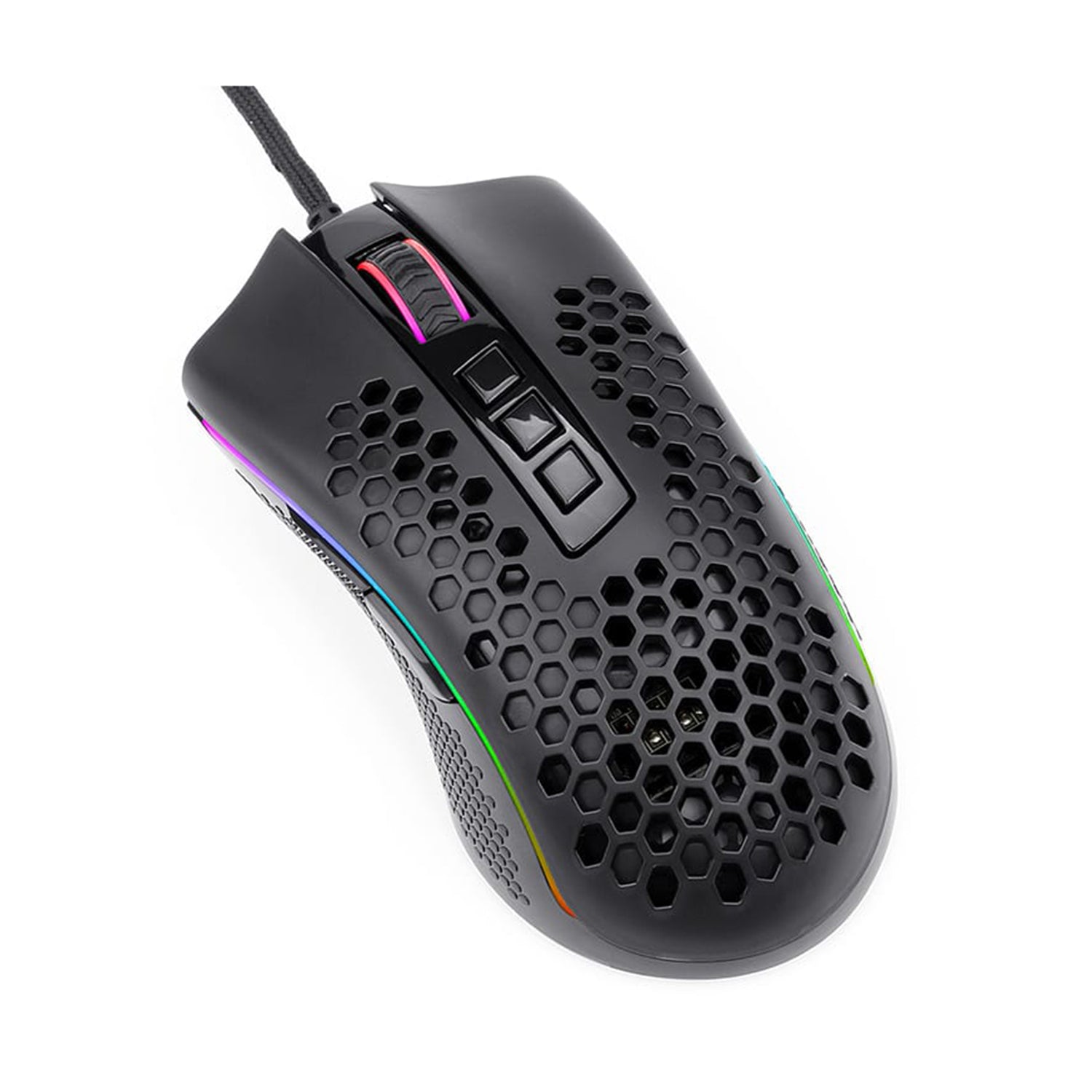 REDRAGON STORM 12400DPI 7 Buttons|Ergonomic Design|P3327 Optical Sensor|Lightweight Body|RGB Backlit gaming Mouse – Black