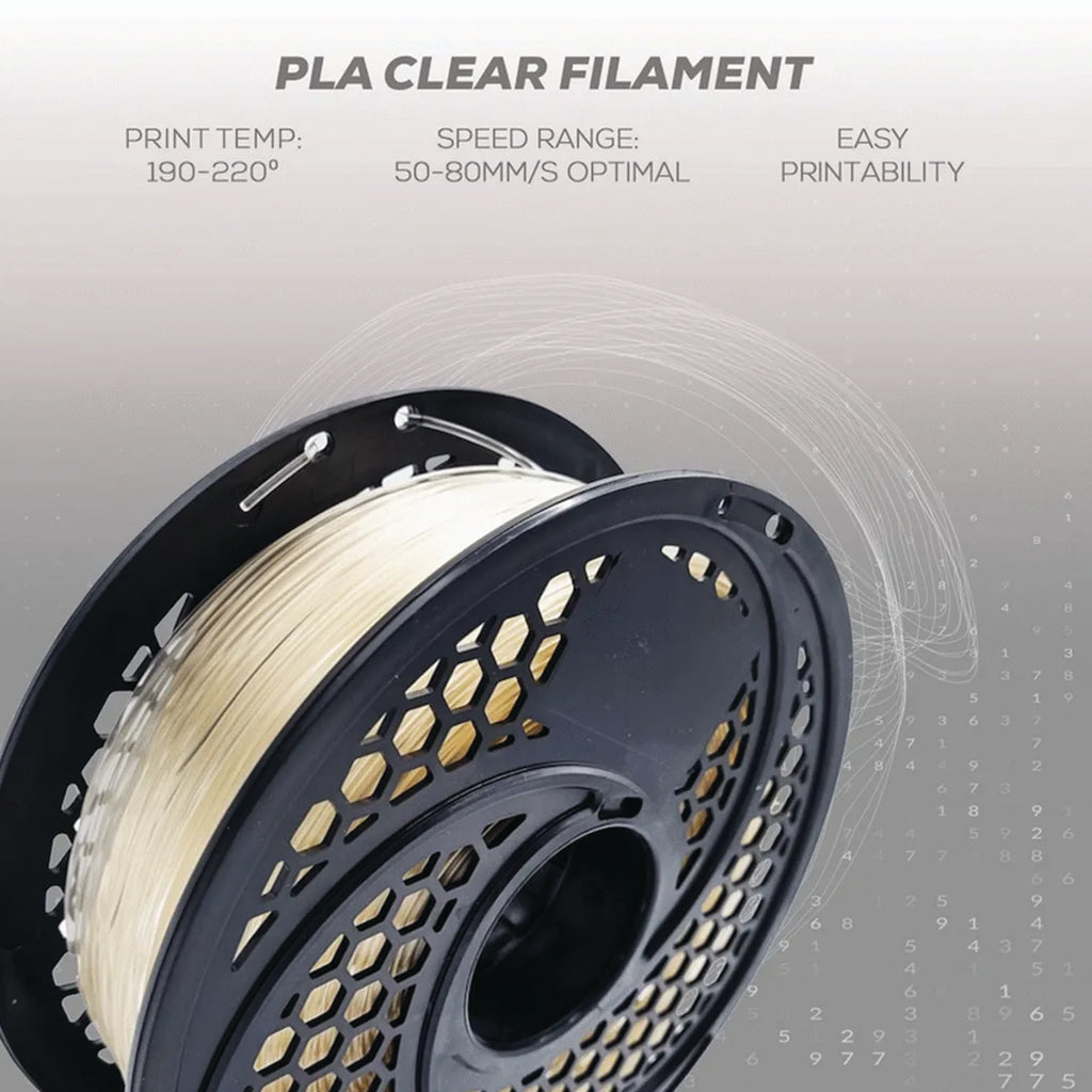 SA Filament PLA 1.75mm 1kg Clear | FDM 3D Printer Filament | ±0.05mm Tolerance