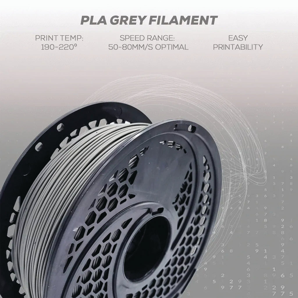 SA Filament PLA 1.75mm 1kg Grey | FDM 3D Printer Filament | ±0.05mm Tolerance
