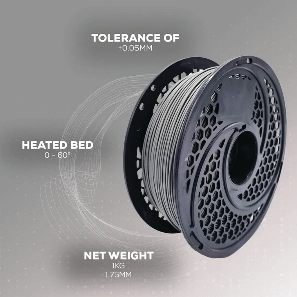 SA Filament PLA 1.75mm 1kg Grey | FDM 3D Printer Filament | ±0.05mm Tolerance