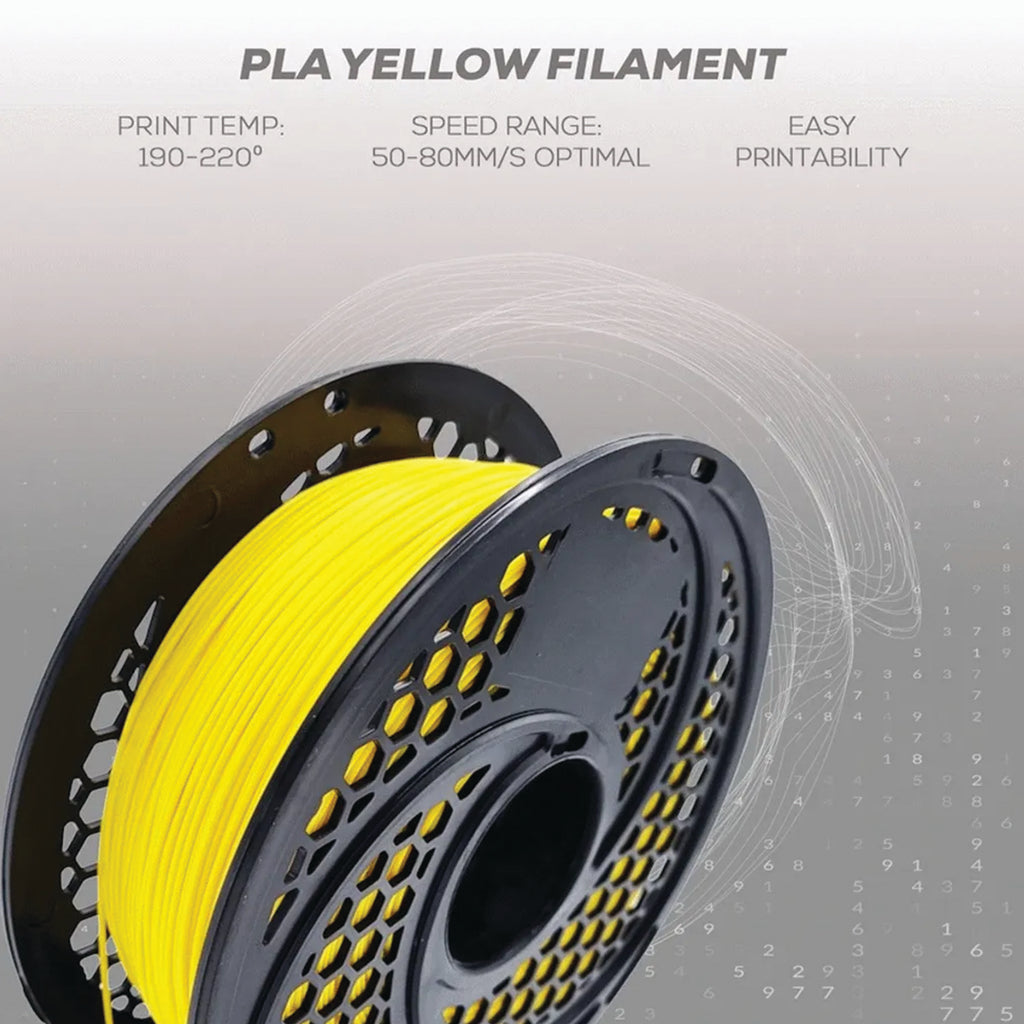 SA Filament PLA 1.75mm 1kg Yellow | FDM 3D Printer Filament | ±0.05mm Tolerance