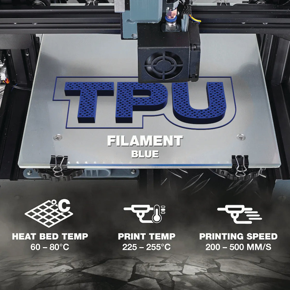 SA Filament TPU 95A Flexible Filament 1.75mm 500g – Blue