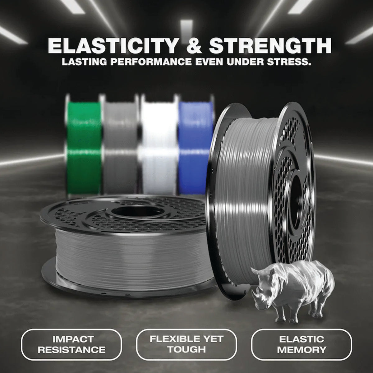 SA Filament TPU 95A Flexible Filament 1.75mm 500g – Grey