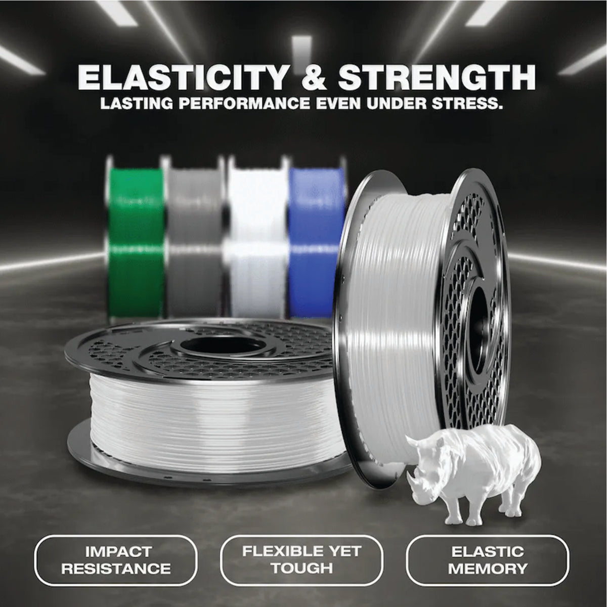SA Filament TPU 95A Flexible Filament 1.75mm 500g – White