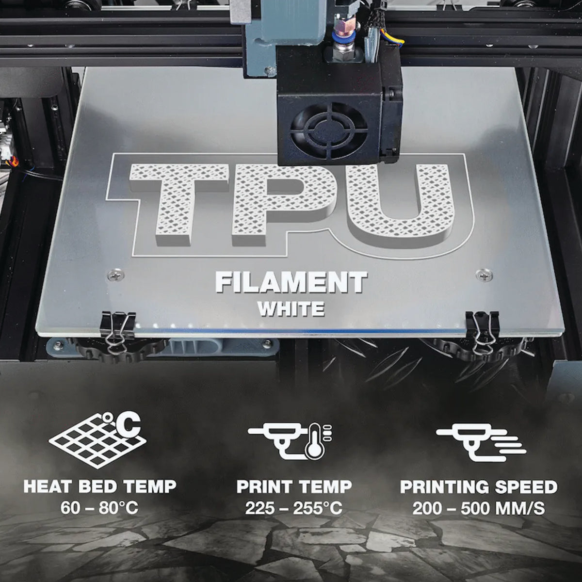 SA Filament TPU 95A Flexible Filament 1.75mm 500g – White