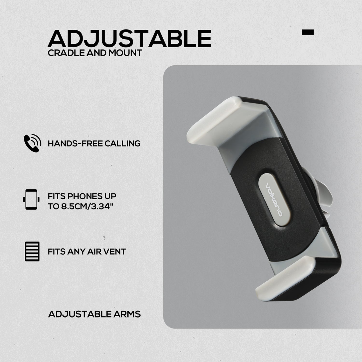 Volkano Crater Series Adjustable Car Phone Cradle
